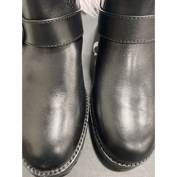 Coach Women's Leighton Black High-Top Leather Boot - Black 6M - Picture 3 of 7